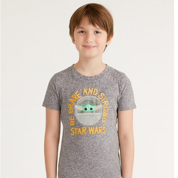 Star Wars Boys' Grogu "Be Brave and Strong" Tee – Size 6 – NWT - Picture 1 of 5